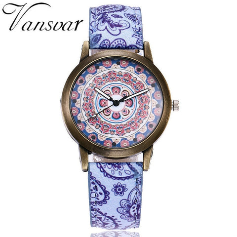 Hot Sale Creative Women Flower Watches Ladies Fashion Casual Luxury Leather Quartz Wristwatches Gift Clock Relogio Feminino