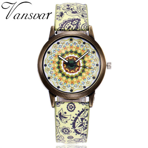 Hot Sale Creative Women Flower Watches Ladies Fashion Casual Luxury Leather Quartz Wristwatches Gift Clock Relogio Feminino