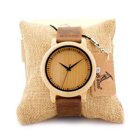 BOBO BIRD Timepieces Bamboo Watches Lovers Handmade Natural Wood Luxury Wristwatches Ideal Gifts Items Drop Shipping