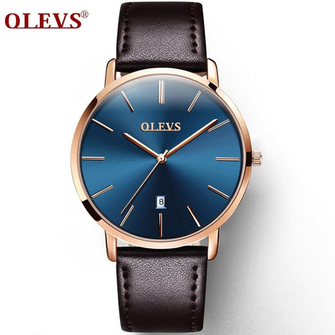 OLEVS Brand Luxury Leather Couple Watch Waterproof Sport Women Quartz Watch Automatic Calendar 1PCS Price kol saati lovers' gift