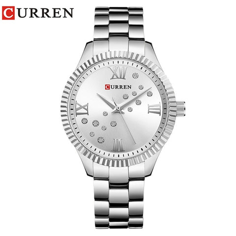 CURREN New Fashion Watch Women's Rhinestone Quartz Wristwatch Ladies Dress Female Clock relogio feminino Rose Gold reloj mujer