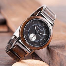 BOBO BIRD Lover's Watches Luxury Wooden Watch Couple Stylish and Quality Wristwatch Special Color Combination Design K-R12