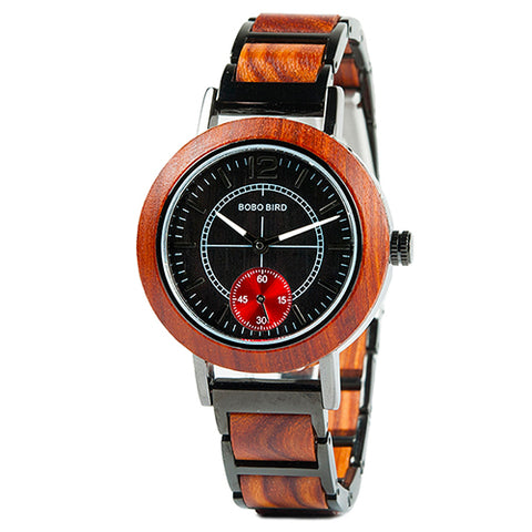 BOBO BIRD Lover's Watches Luxury Wooden Watch Couple Stylish and Quality Wristwatch Special Color Combination Design K-R12