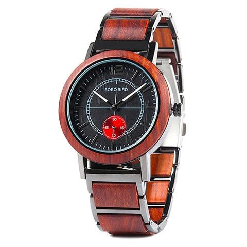 BOBO BIRD Lover's Watches Luxury Wooden Watch Couple Stylish and Quality Wristwatch Special Color Combination Design K-R12