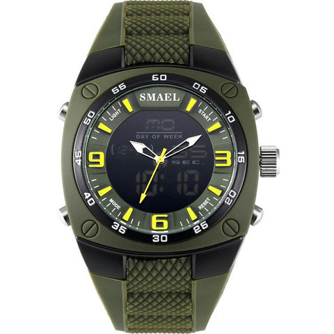 SMAEL Male Analog Quartz Digital Watch Automatic Date Fashion Watches Men Waterproof LED Sport Military-Watch Shock Clock Men's