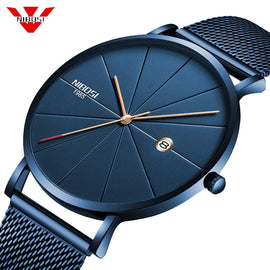 NIBOSI Ultra Thin Fashion Men Watch Top Luxury Brand Business Quartz Watches Waterproof Sports Watch Men Clock Relogio Masculino