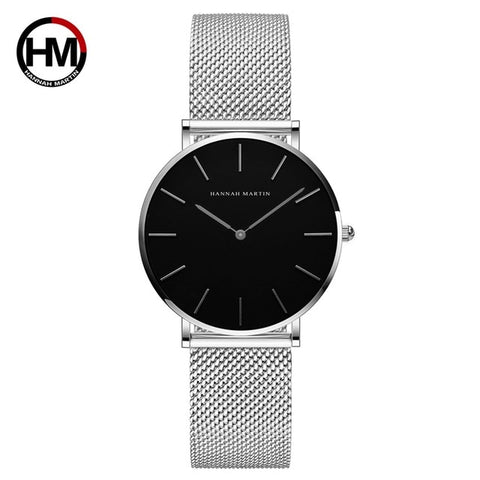 Women Watches Fashion Casual Japan Quartz Movement Waterproof Top Luxury Brand Stainless Steel Mesh Strap Ladies Wristwatches