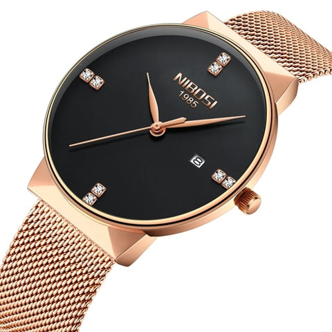 NIBOSI Gold Watch Men Fashion Sport Quartz Diamond Simple Clock Top Brand Luxury Waterproof Mens Watches Reloj Relogio Masculino