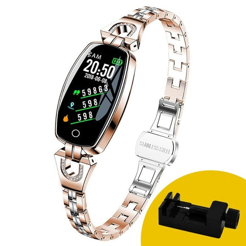 MNWT H8 Fashion Smart Wristwatches Women Digital Watches Ladies 2019 Waterproof Heart Rate Monitoring Bluetooth For Android IOS