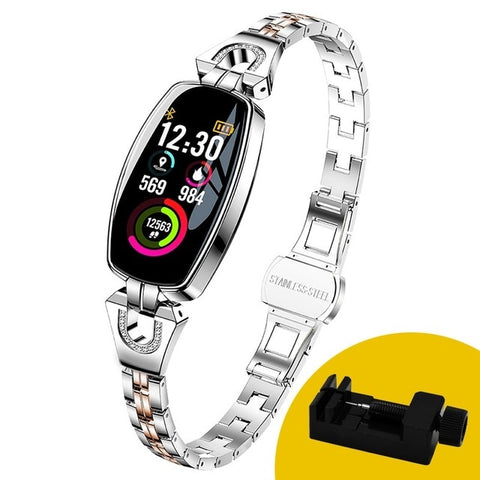 MNWT H8 Fashion Smart Wristwatches Women Digital Watches Ladies 2019 Waterproof Heart Rate Monitoring Bluetooth For Android IOS