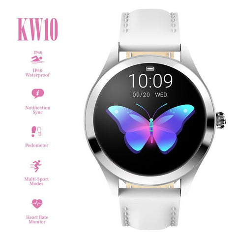 KW10 Smart Watch Women 2019 IP68 Waterproof Sports Fitness Tracker Heart Rate Monitoring Bluetooth Ladies Smart Watches Bracelet