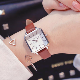 Square dial designer women's fashion retro watches simple stylish ulzzang brand quartz ladies wristwatches relogio feminino