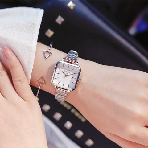 Square dial designer women's fashion retro watches simple stylish ulzzang brand quartz ladies wristwatches relogio feminino