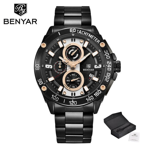 2019 New BENYAR Men's Watches Top Brand Luxury Watch Men Sports Watches Chronograph Waterproof Business Watch Relogio Masculin