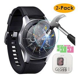 2pcs Tempered Glass for Samsung Galaxy Watch 42mm 46mm Gear S2 S3 Screen Protector Cover Protective Film Band + Cleaning Kit