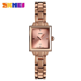 2019 SKMEI Luxury Brands Women Quartz Watches Ladies Watch Metal Strap Female Watch Relogio Feminino Ladies Wristwatches 1407