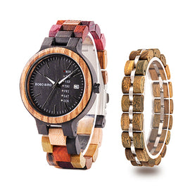 montre femme BOBO BIRD Wooden Women Watches Bracelet Set High Quality Japan Movement Quartz Watch in Wood Box reloj mujer