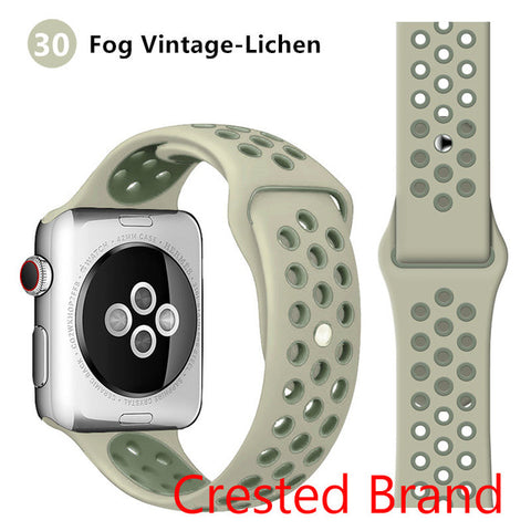 Silicone strap for Apple watch band 44 mm/40mm iWatch band 42mm/38mm Breathable Sport bracelet watchband For Apple watch 5 4 3 2