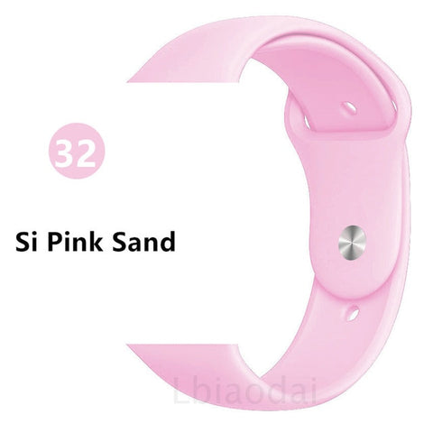 Strap For Apple Watch band 38mm 42mm iWatch 4 band 44mm 40mm Sport Silicone belt Bracelet Apple watch 5 4 3 2 strap Accessories