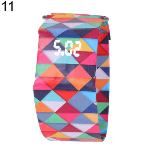 2019 Creative Waterproof Unisex Students LED Light Digital Display Paper Watch Gift