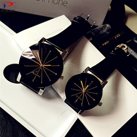 Relogio Feminino  Fashion luxury Couple Quartz Watch Dial Hour Digital Women Watches Men Leather Wristwatches Clock Lady Gift